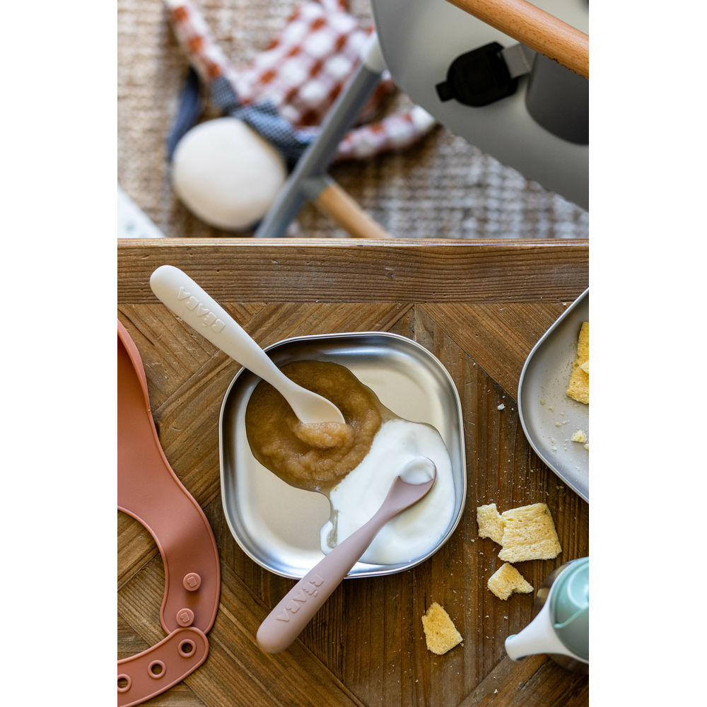 Beaba 1st Stage Silicone Spoons 2 Pack - Praline/Clay