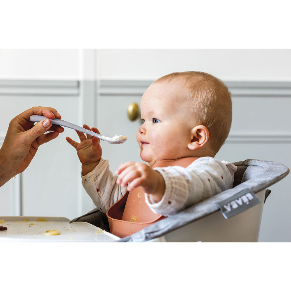 Beaba 1st Stage Silicone Spoons 2 Pack - Misty Green/Pebble