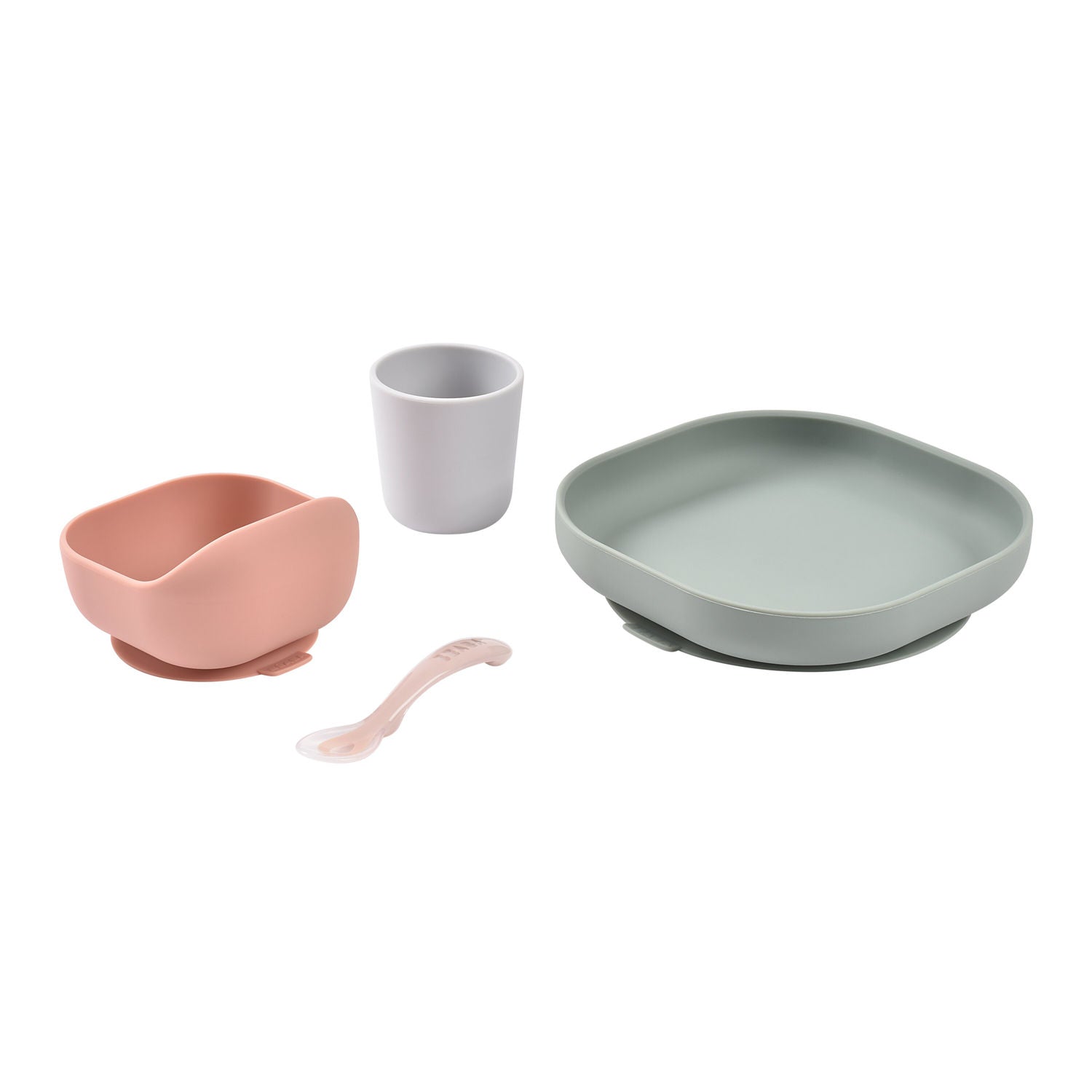 Beaba Silicone Suction Meal Set - Eucalyptus