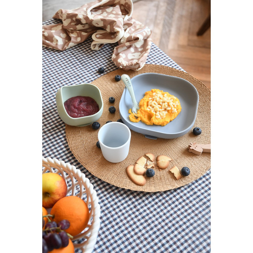 Beaba Silicone Suction Meal Set - Cloud Blue