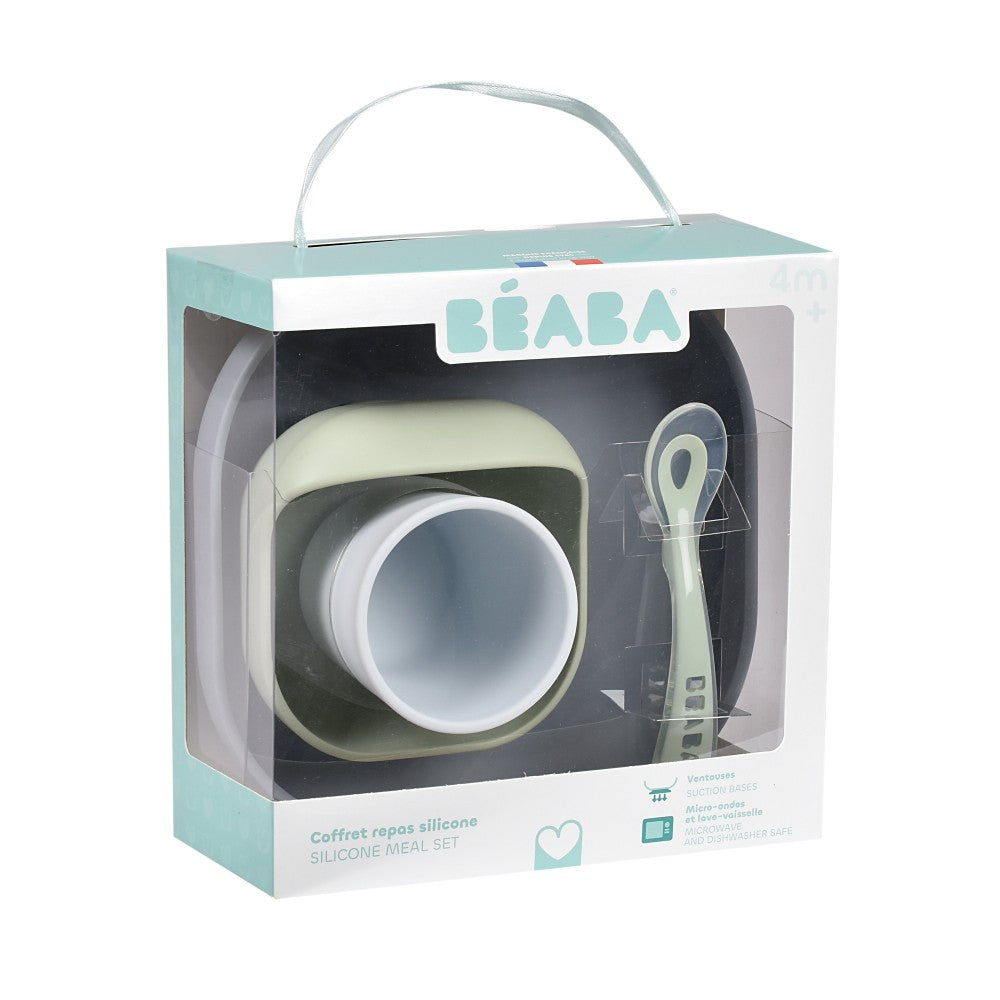 Beaba Silicone Suction Meal Set - Cloud Blue