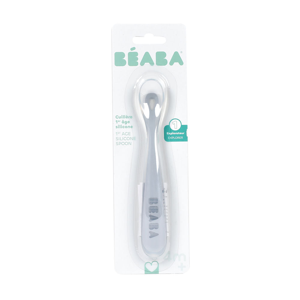 Beaba 1st Stage Silicone Spoon - Pebble