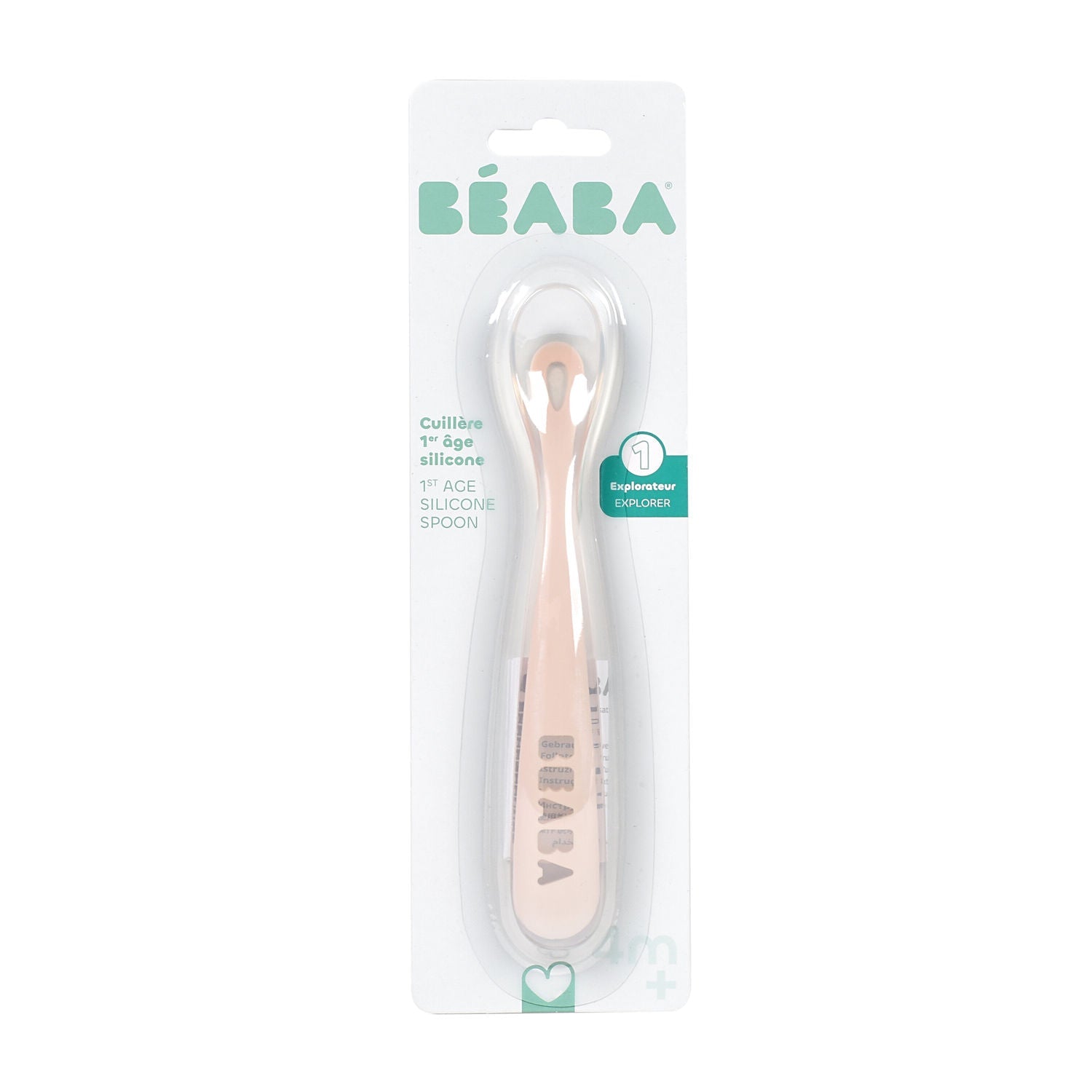 Beaba 1st Stage Silicone Spoon - Cotton Candy