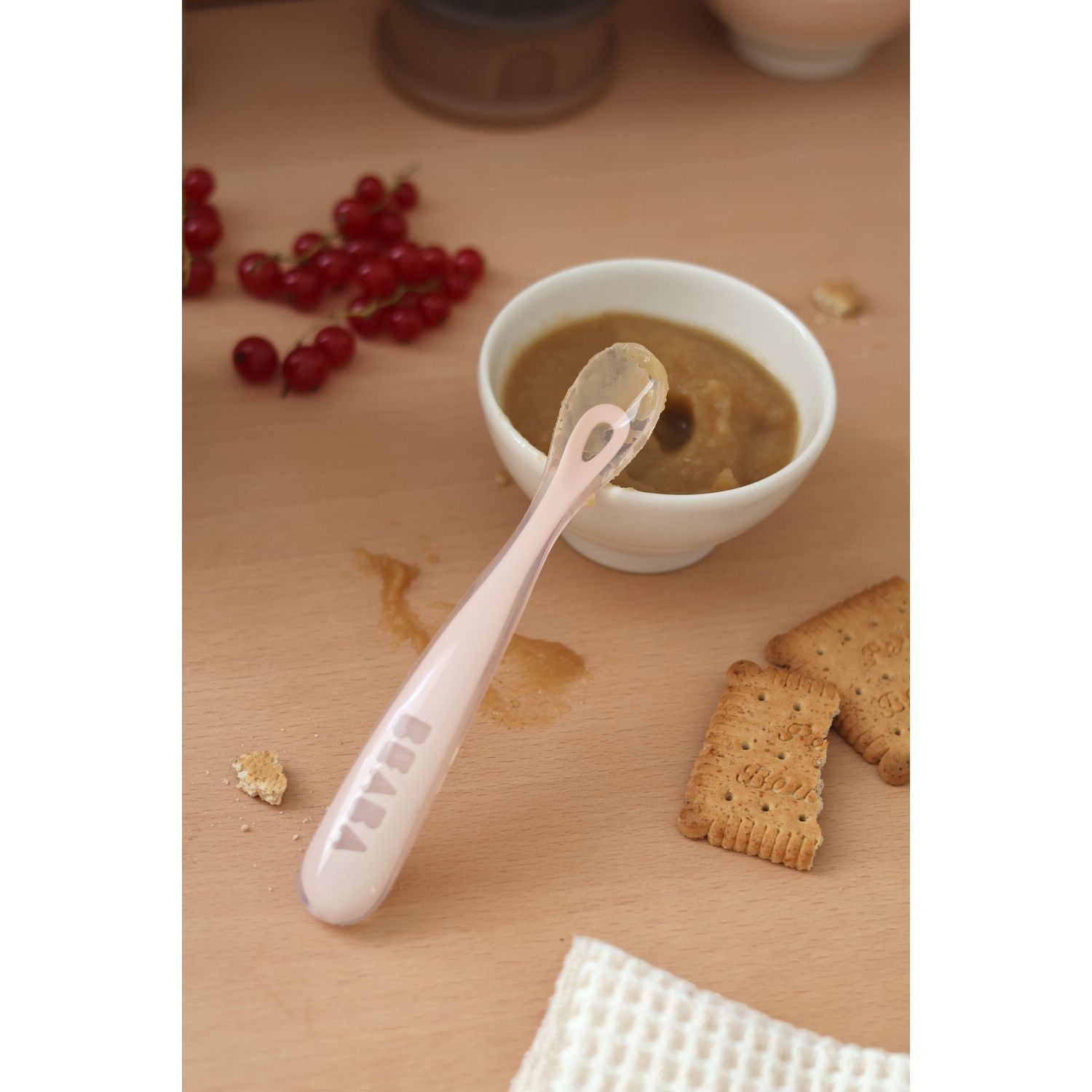 Beaba 1st Stage Silicone Spoon - Cotton Candy