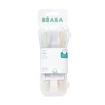 Clay/Misty Green 1st Stage Silicone Spoons & Case 2 Pack