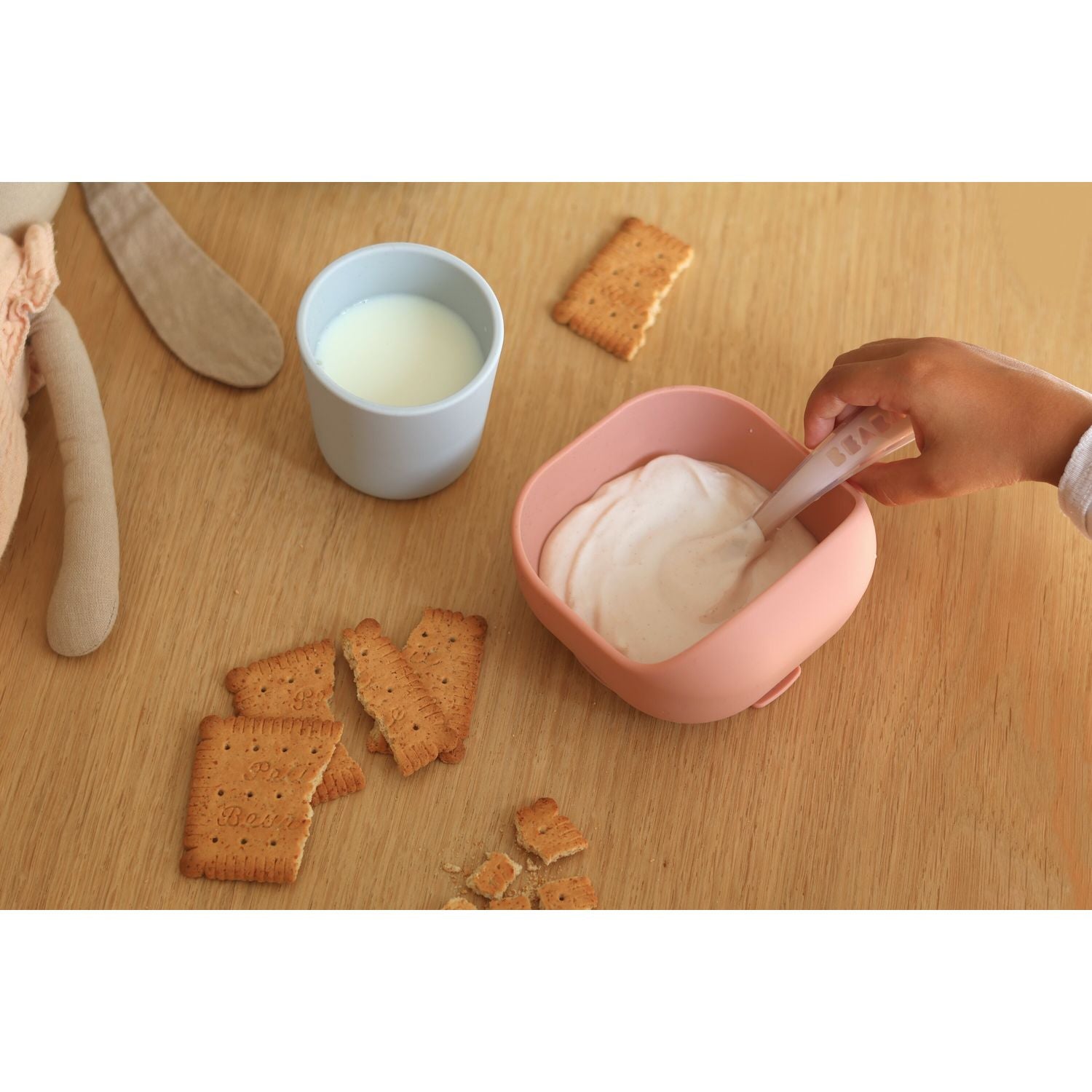 Beaba 2nd Stage Soft Silicone Spoon - Cotton Candy