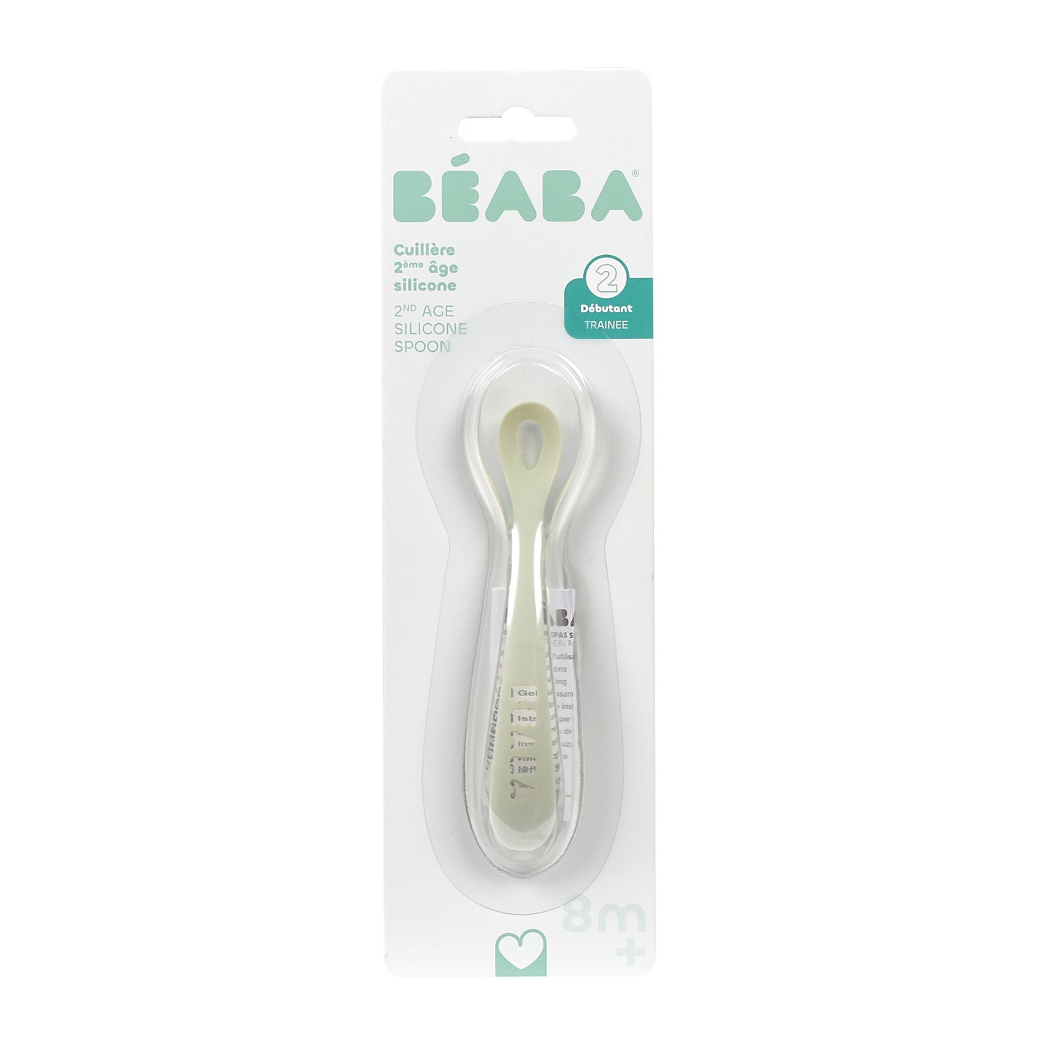Beaba 2nd Stage Silicone Spoon - Misty Green