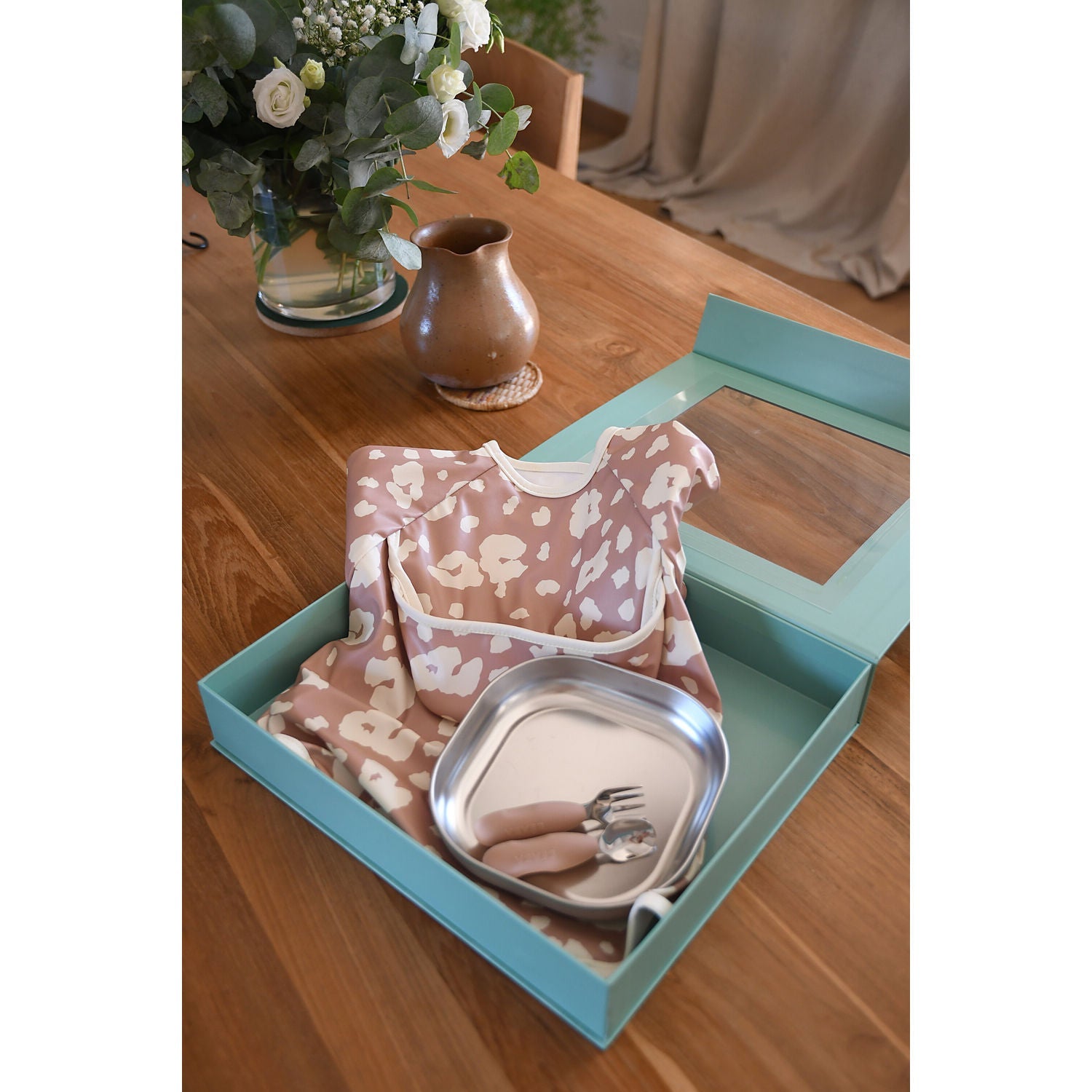 Beaba Stainless Steel Baby Meal Gift Set - Savannah Bloom