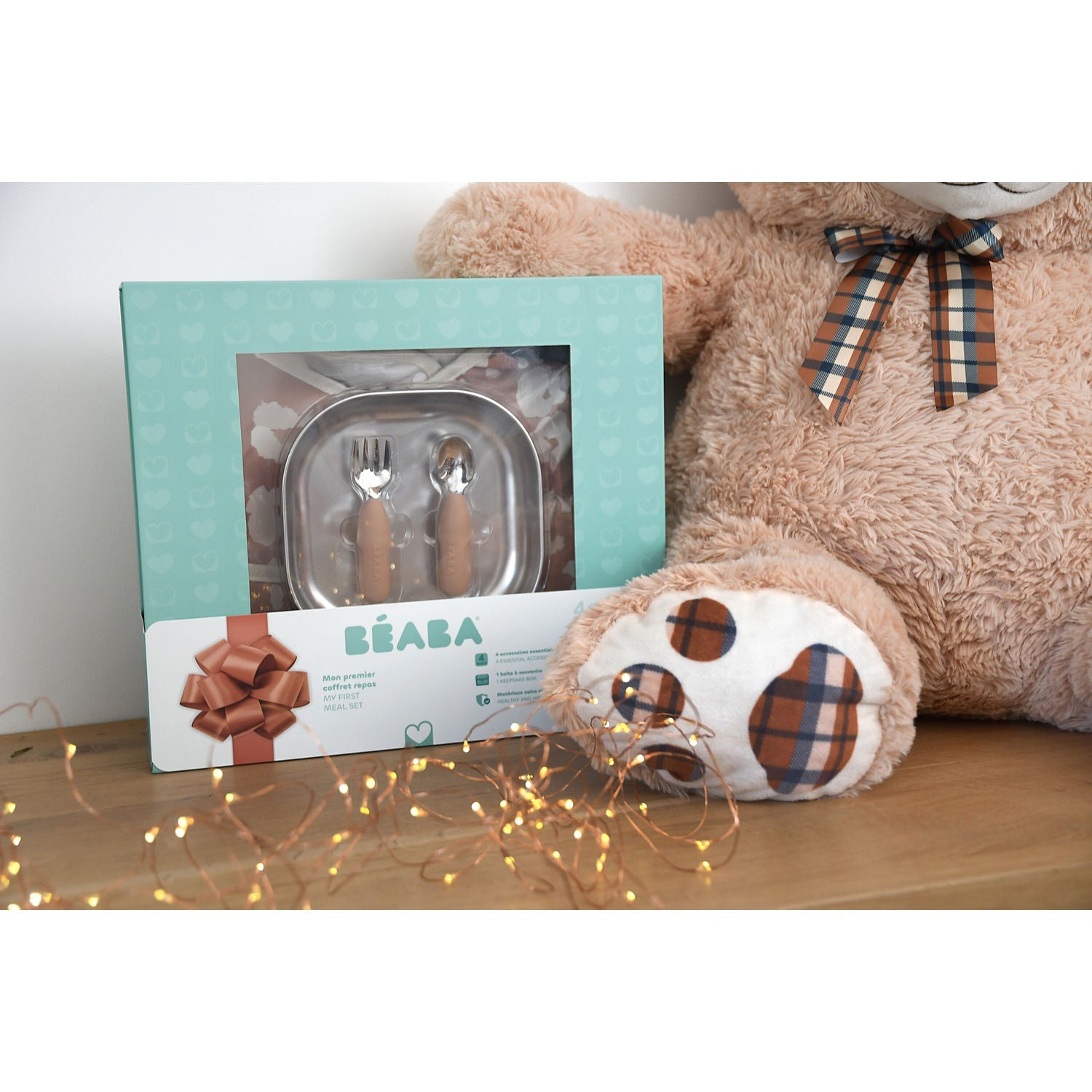 Beaba Stainless Steel Baby Meal Gift Set - Savannah Bloom
