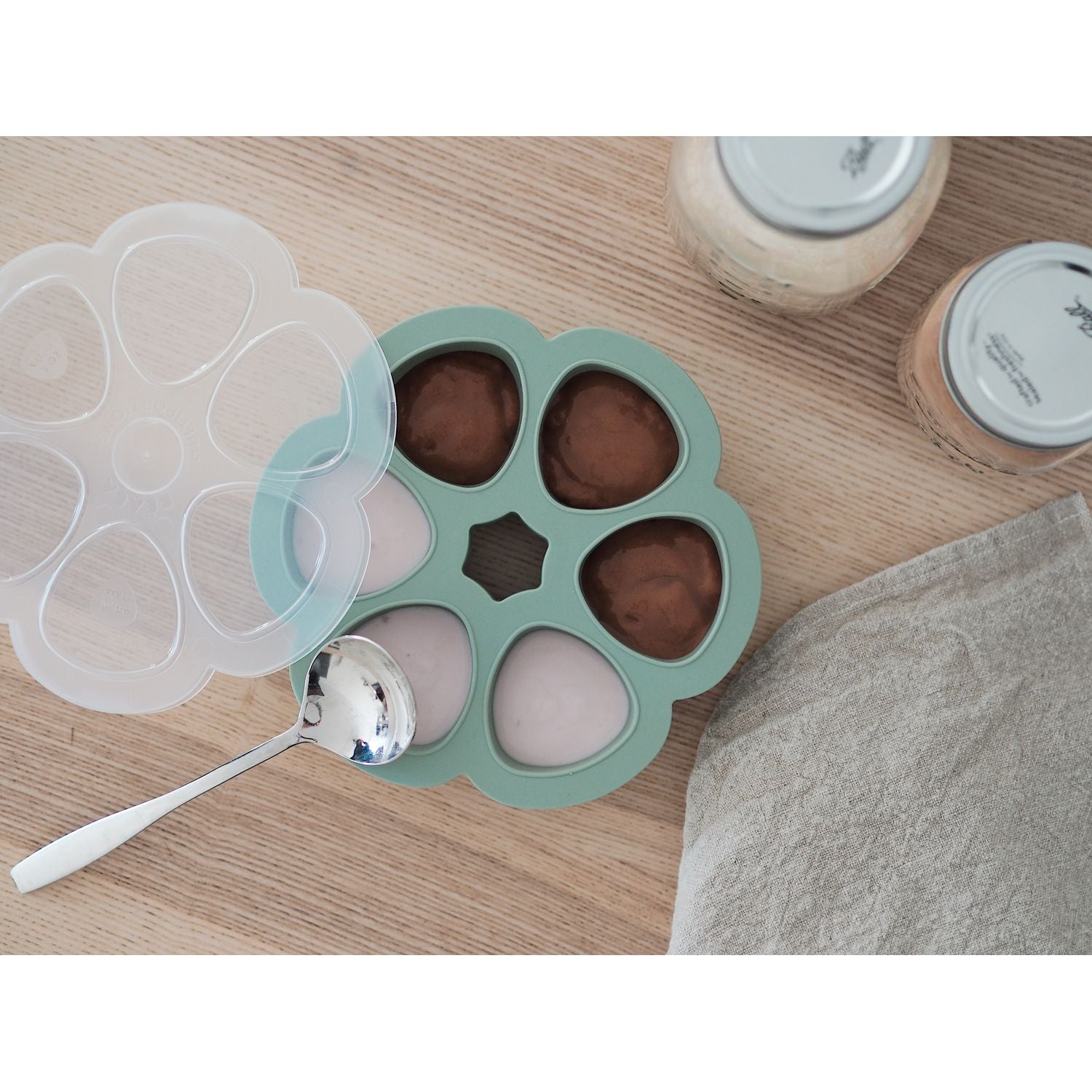 Multiportions Silicone Freezer Tray 6 X 90ml - Sage Green