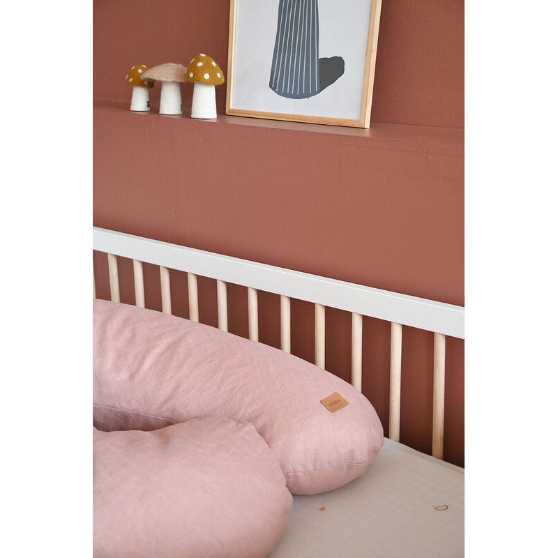 Big Flopsy Linen Nursing Pillow - Rose