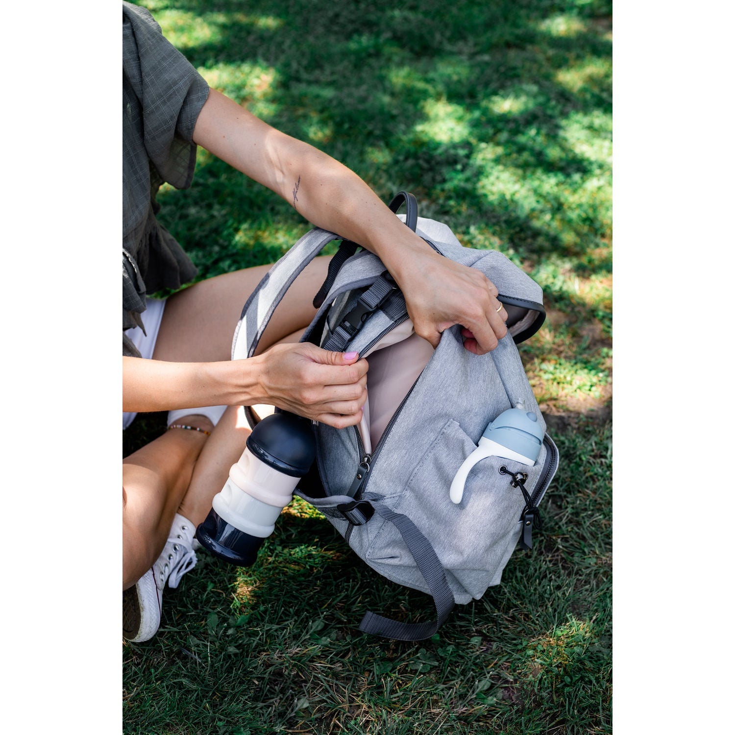 Beaba Vancouver Nappy Bag Backpack - Heather Grey