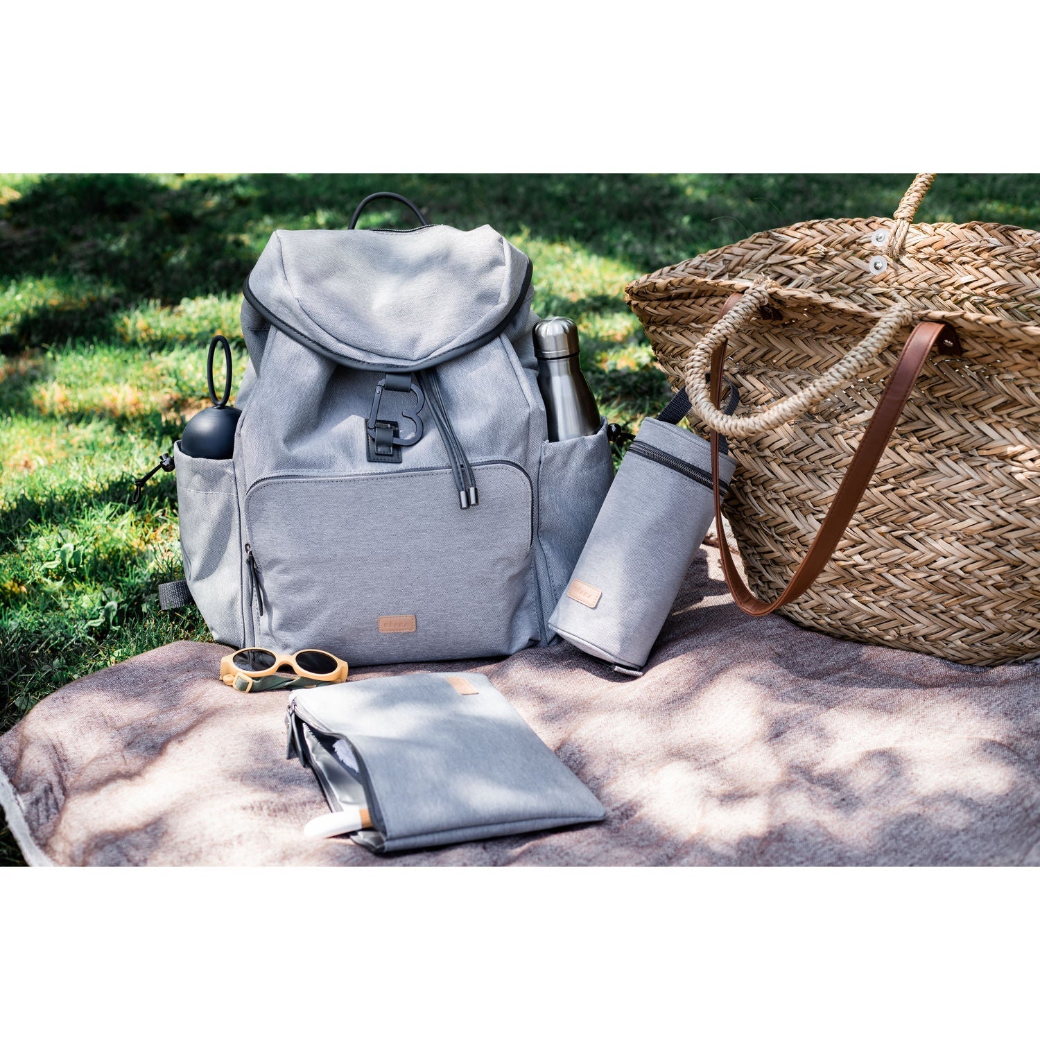 Beaba Vancouver Nappy Bag Backpack - Heather Grey