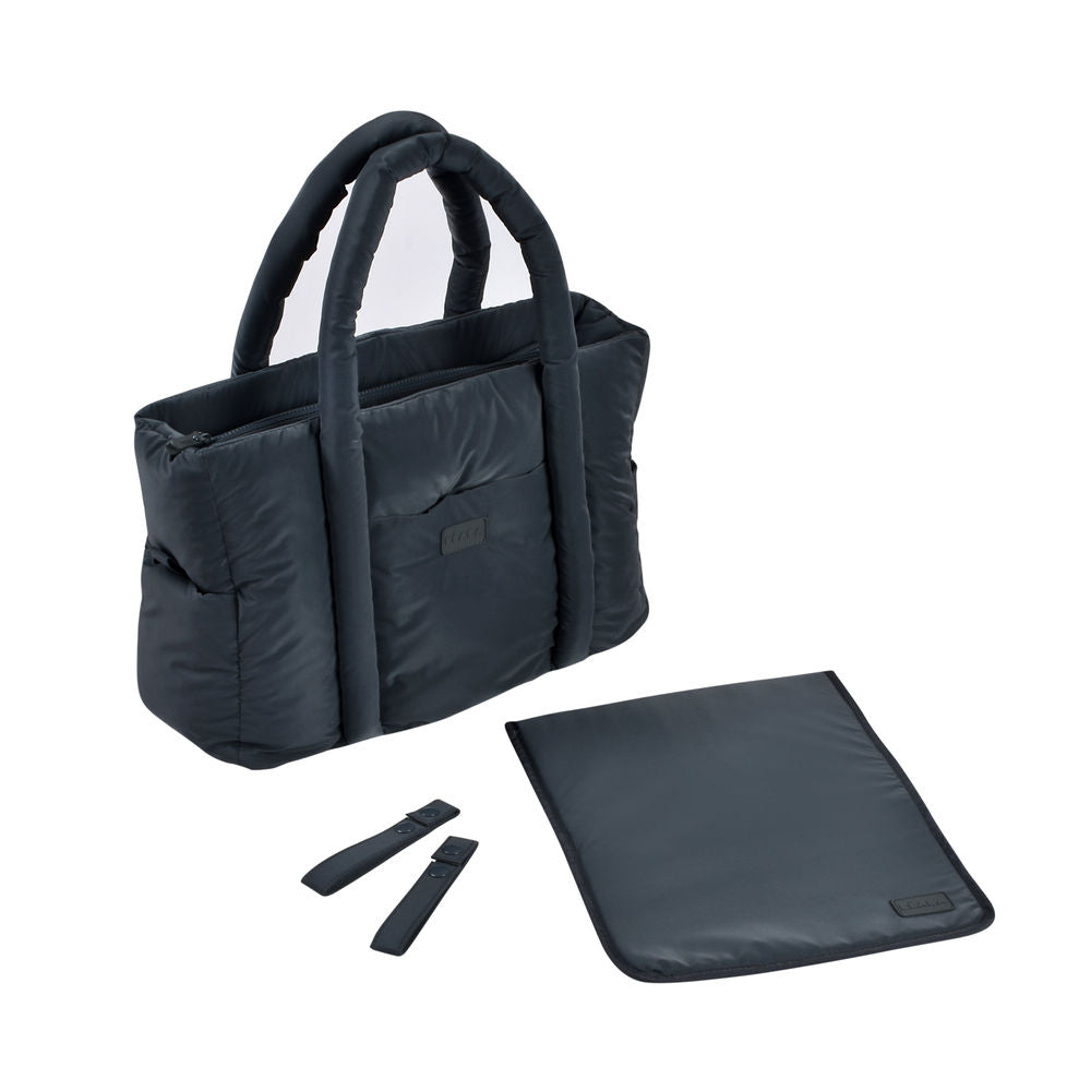 Paris Puffy Nappy Bag - Dark Grey