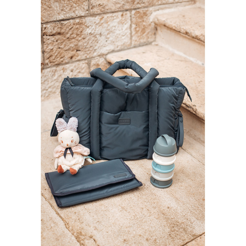Paris Puffy Nappy Bag - Dark Grey