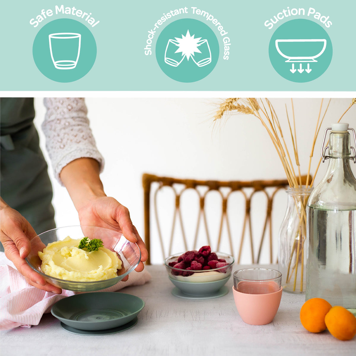 Glass Meal Set