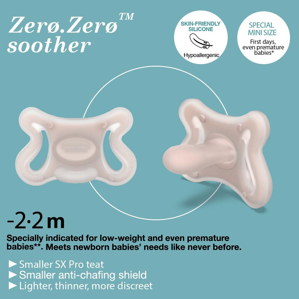 Zero Zero Physiological Silicone Soother -2 to 2 Months