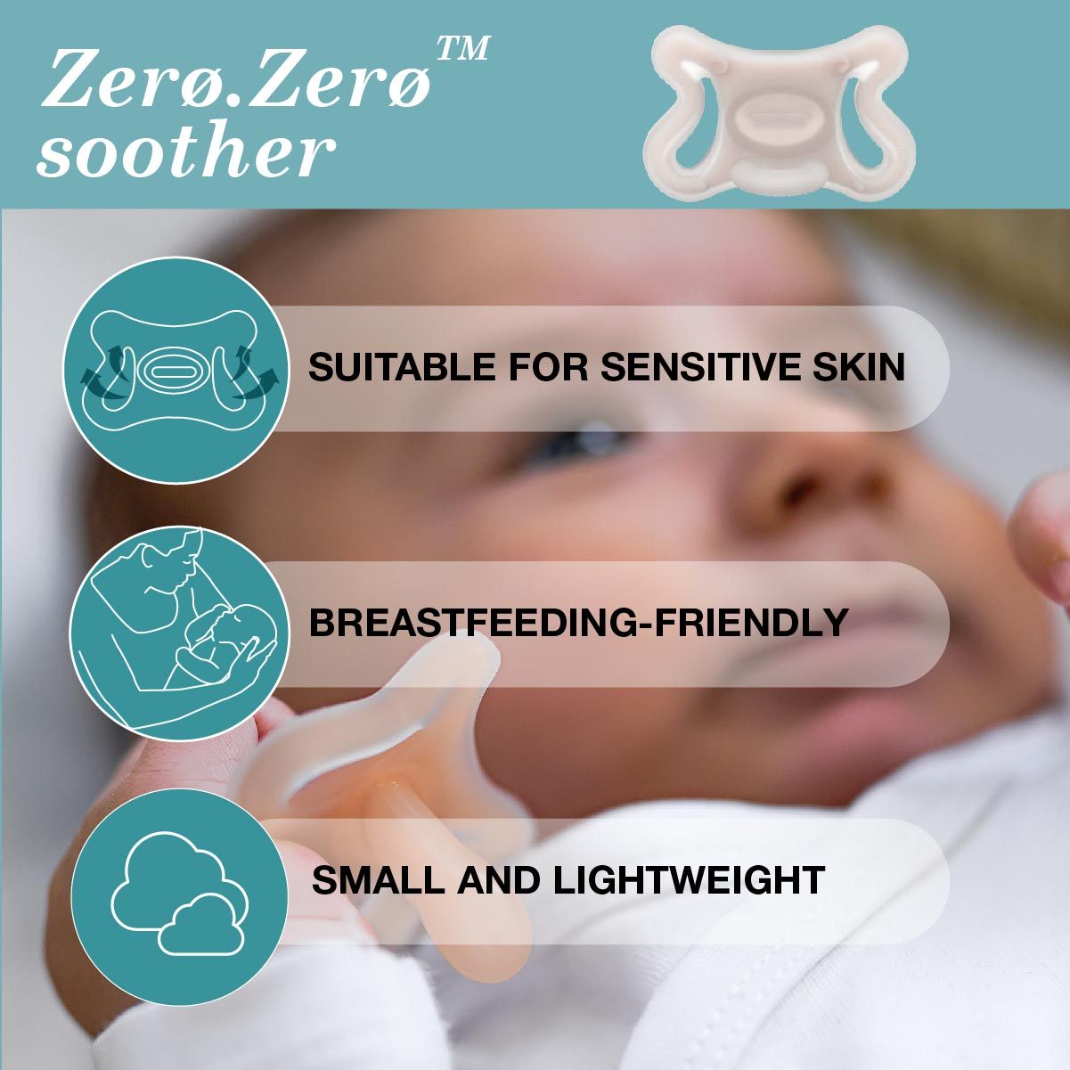 Zero Zero Physiological Silicone Soother 6-18 Months