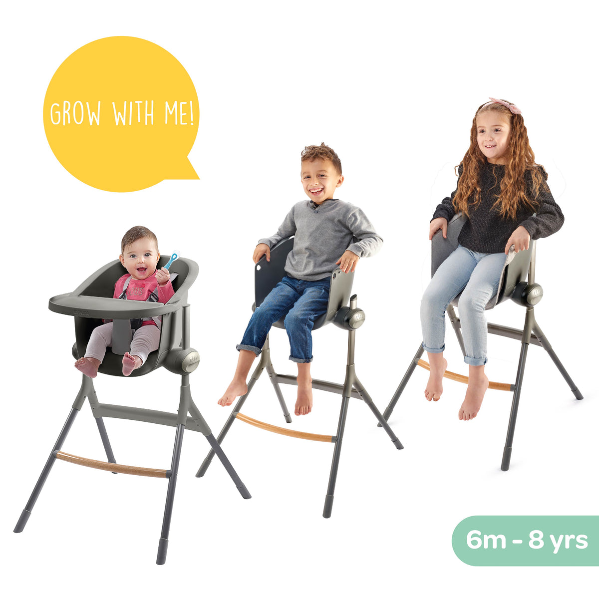 Up & Down Highchair - White