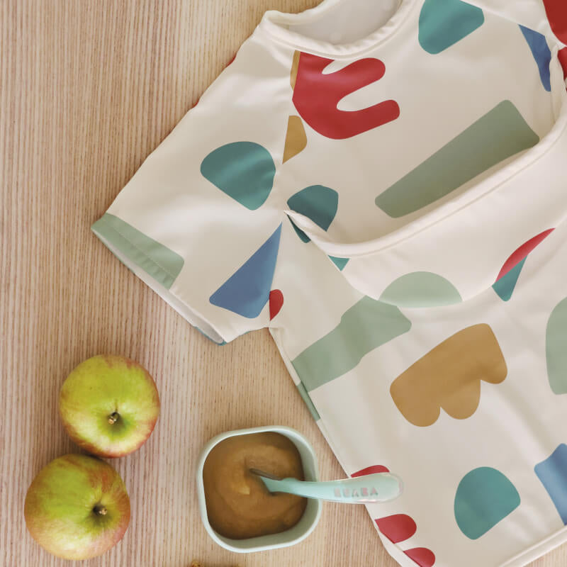 Beaba 2 in 1 Bib w/Removable Sleeves - Playful