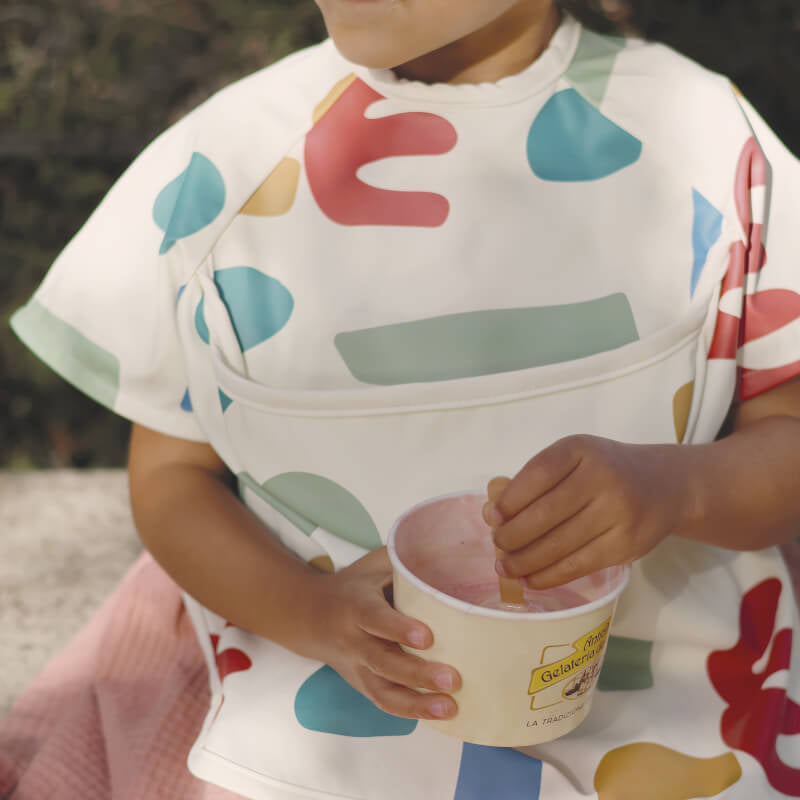 Beaba 2 in 1 Bib w/Removable Sleeves - Playful
