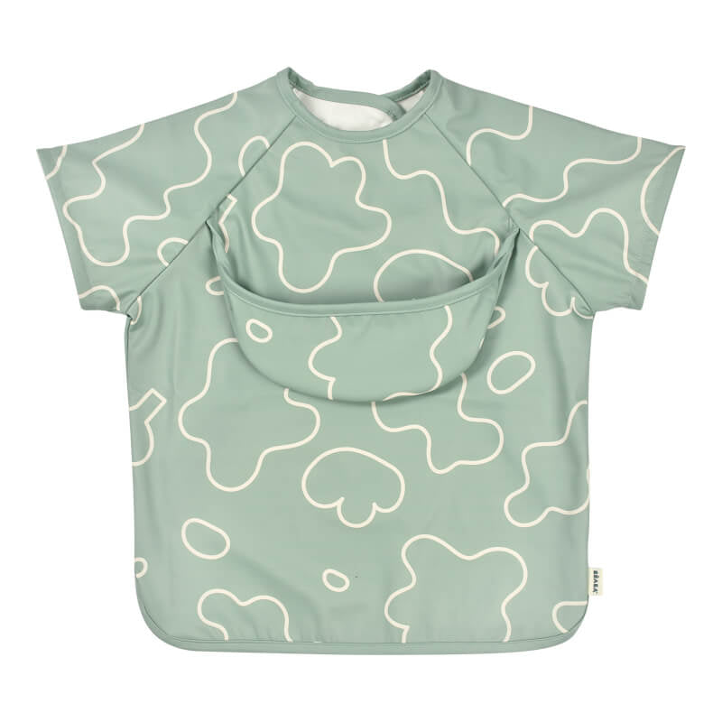 Beaba 2 in 1 Bib w/Removable Sleeves - Sage green