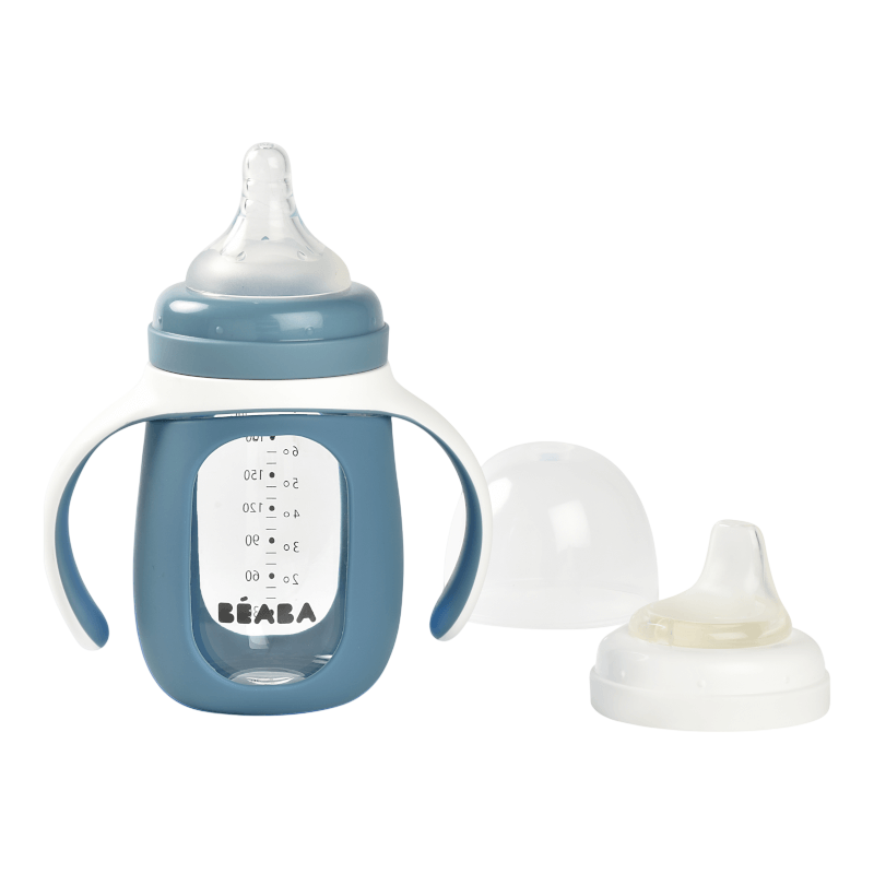 2 in 1 Glass Baby Bottle