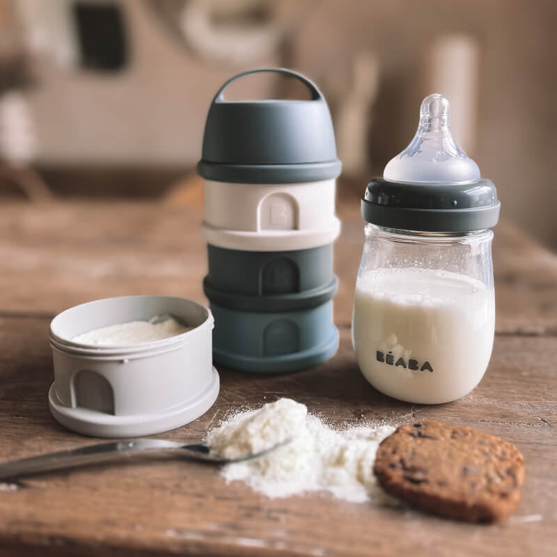 Beaba Formula & Snacks Container - Mineral Grey/Blue