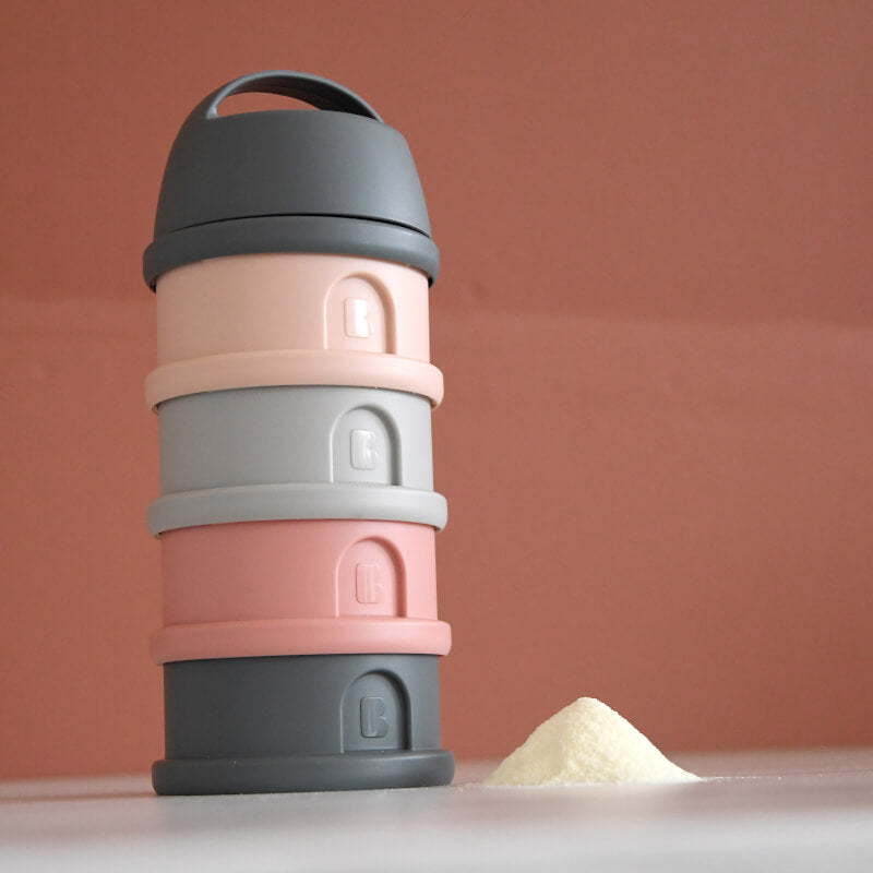 Beaba Formula & Snacks Container - Mineral Grey/Pink