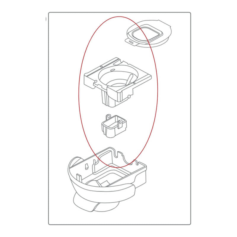 Beaba Milkeo Mixing Chamber (Inside Part of Mixing Compartment)