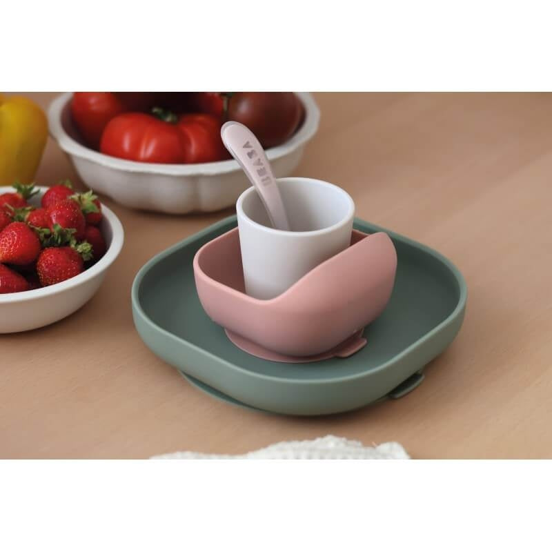 Sage/Misty Green Silicone Suction Meal Set