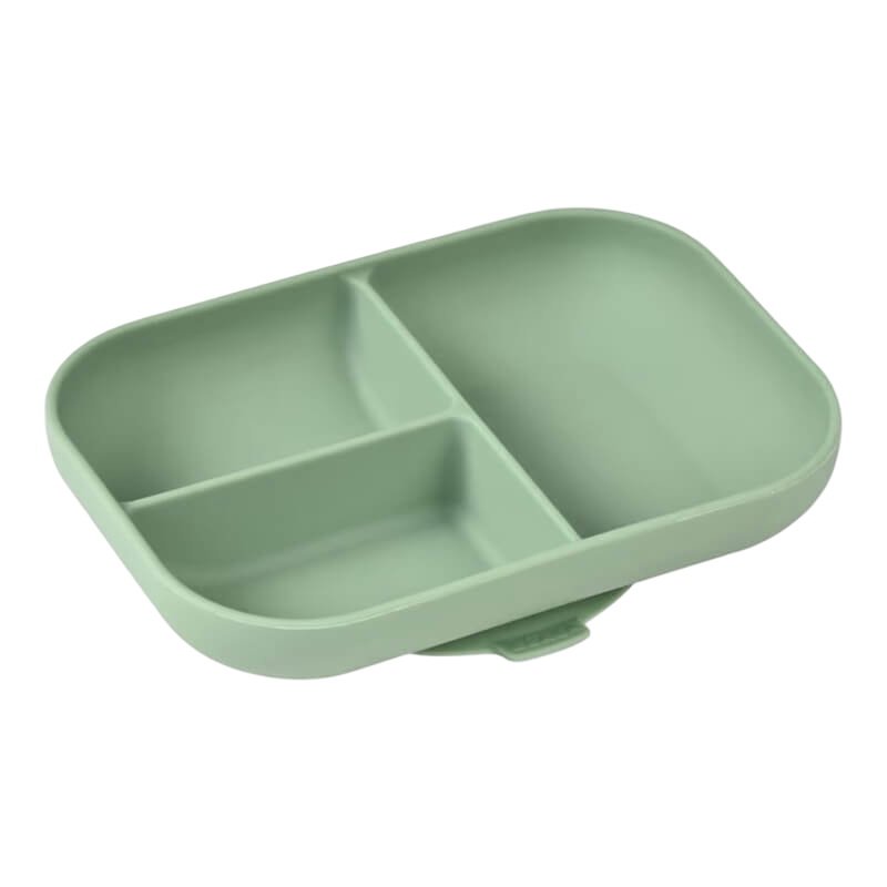 Divided Silicone Suction Plate - Sage