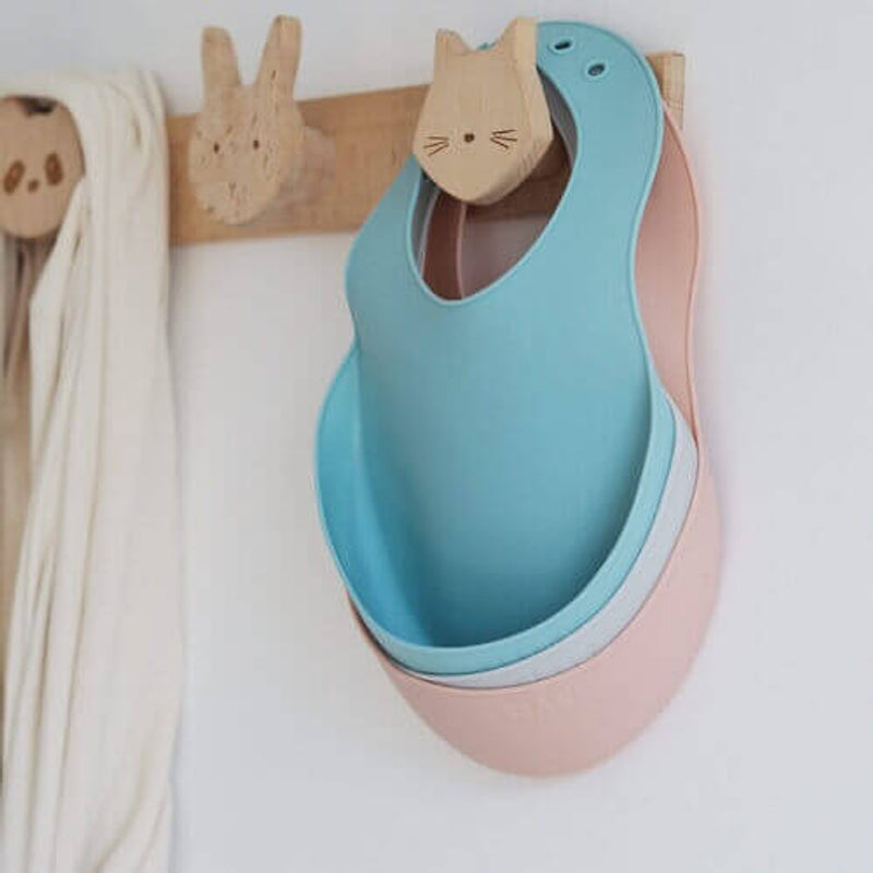 Vintage Pink Silicone Bib