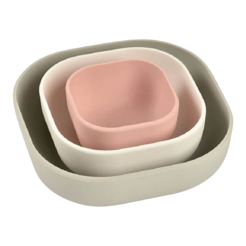 Beaba Silicone Stackable Bowls - Set of 3