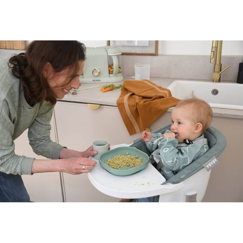 Sage/Misty Green Silicone Suction Meal Set