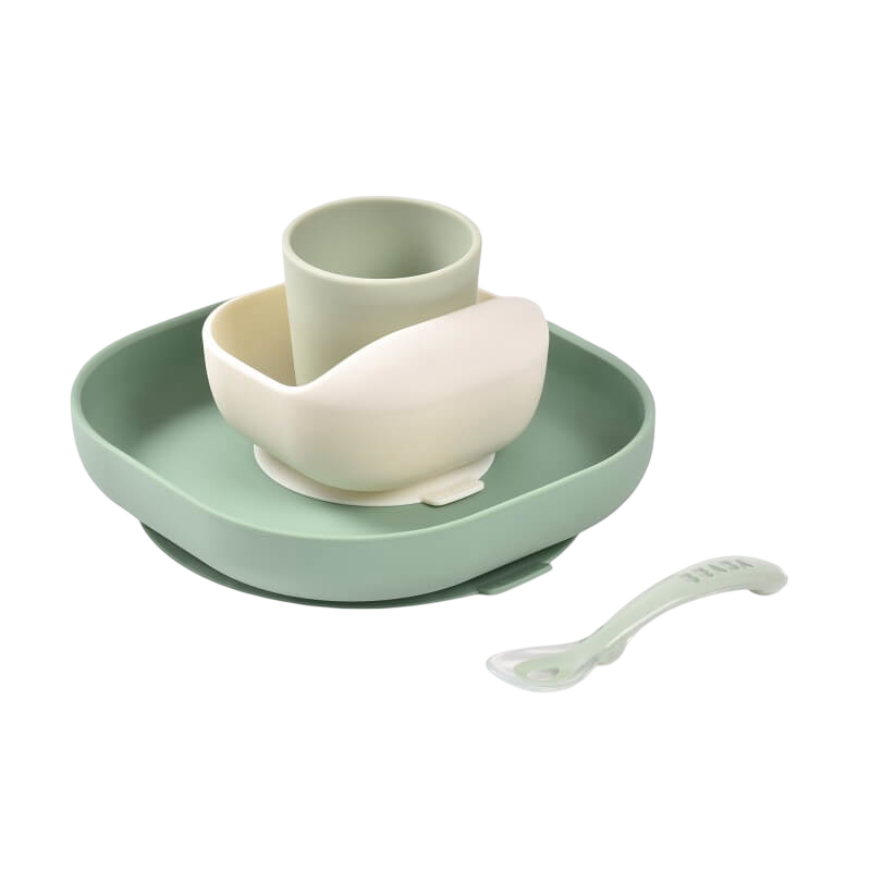 Sage/Misty Green Silicone Suction Meal Set