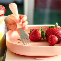 Silicone Suction Meal Set - Pink (1)